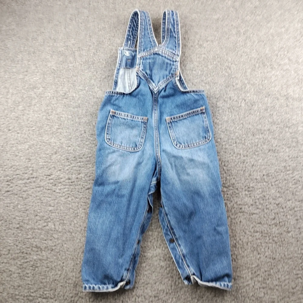 Old Navy Denim Bib Overalls Size 2T Baby Blue Cotton